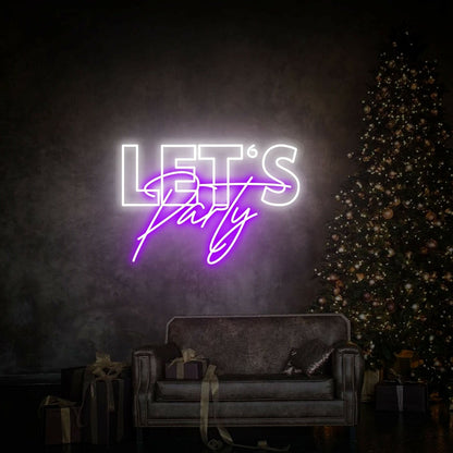 Bring Life To Your Celebrations Lets Party Led Neon Sign - Shineneon