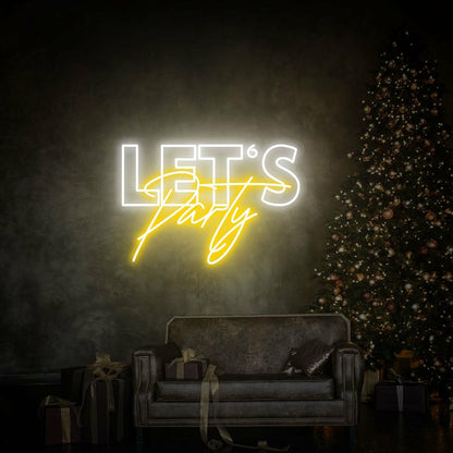 Bring Life To Your Celebrations Lets Party Led Neon Sign - Shineneon