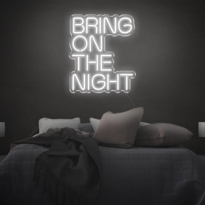 Bring On The Night Green Led Neon Sign For Bedroom Wall Decor | Shineneon