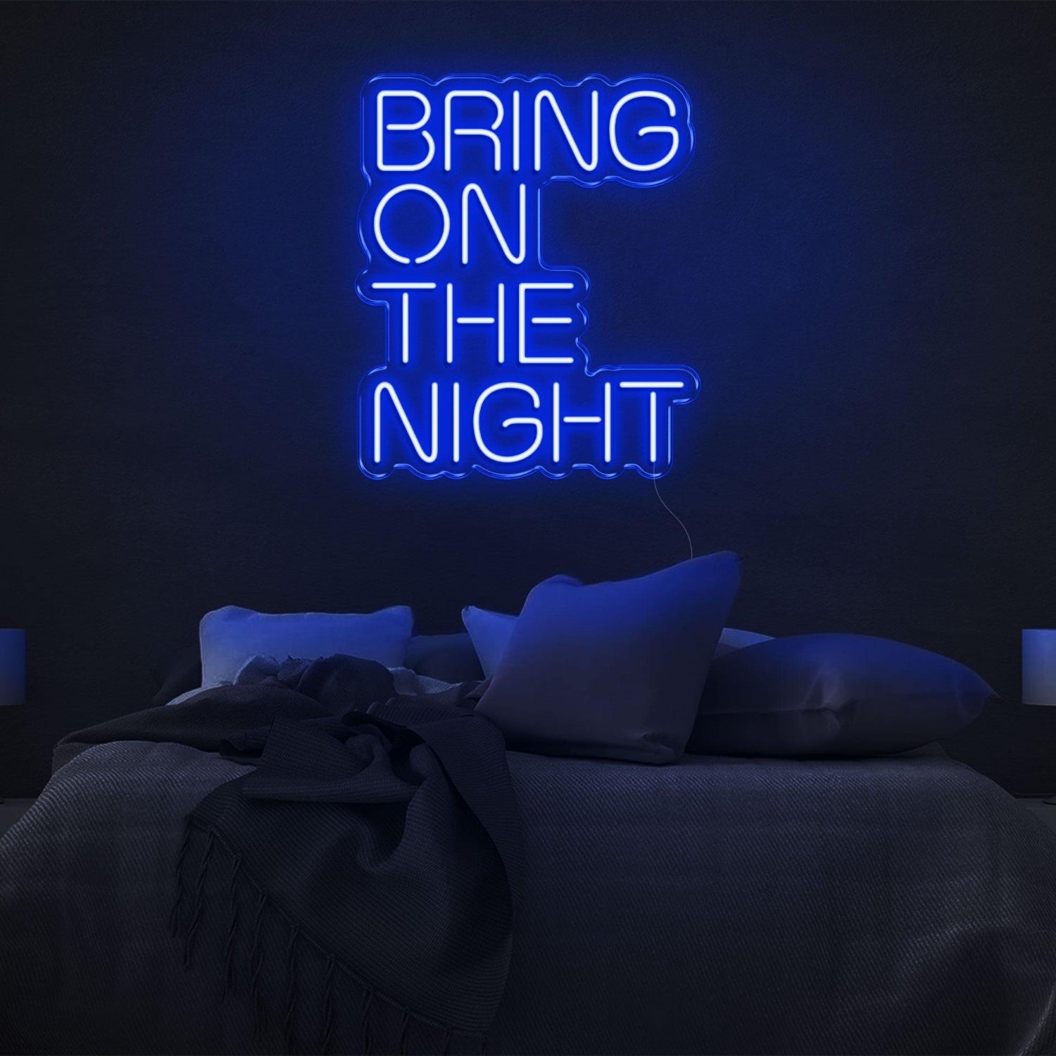 Bring On The Night Green Led Neon Sign For Bedroom Wall Decor | Shineneon