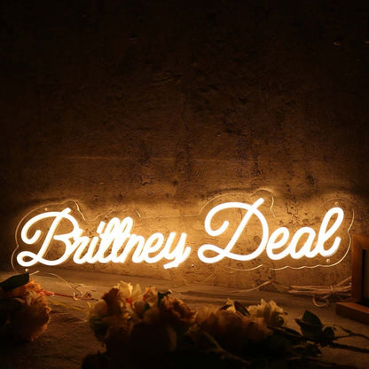 Brittney Deal Yellow Led Neon Sign - Shineneon