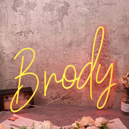 Brody Orange Led Neon Sign - Shineneon