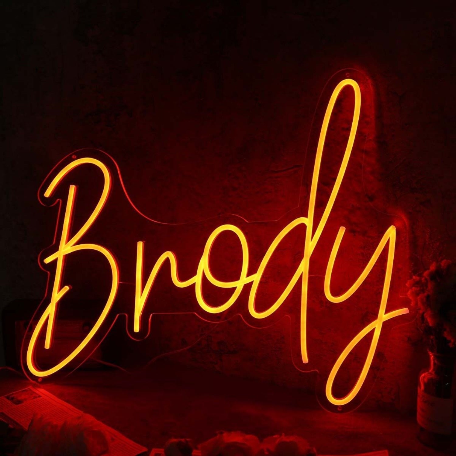 Brody Orange Led Neon Sign - Shineneon