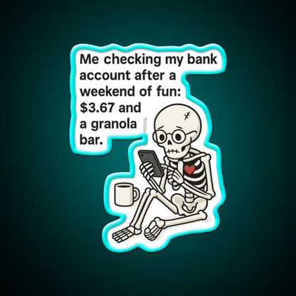 Broke After Weekend Man Cave Bar Led Neon Sign Rgb Color