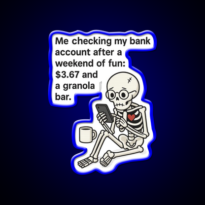 Broke After Weekend Man Cave Bar Led Neon Sign Rgb Color