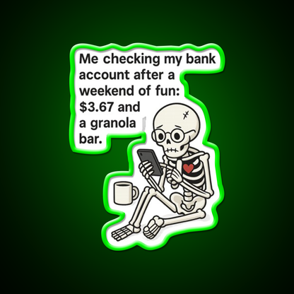 Broke After Weekend Man Cave Bar Led Neon Sign Rgb Color