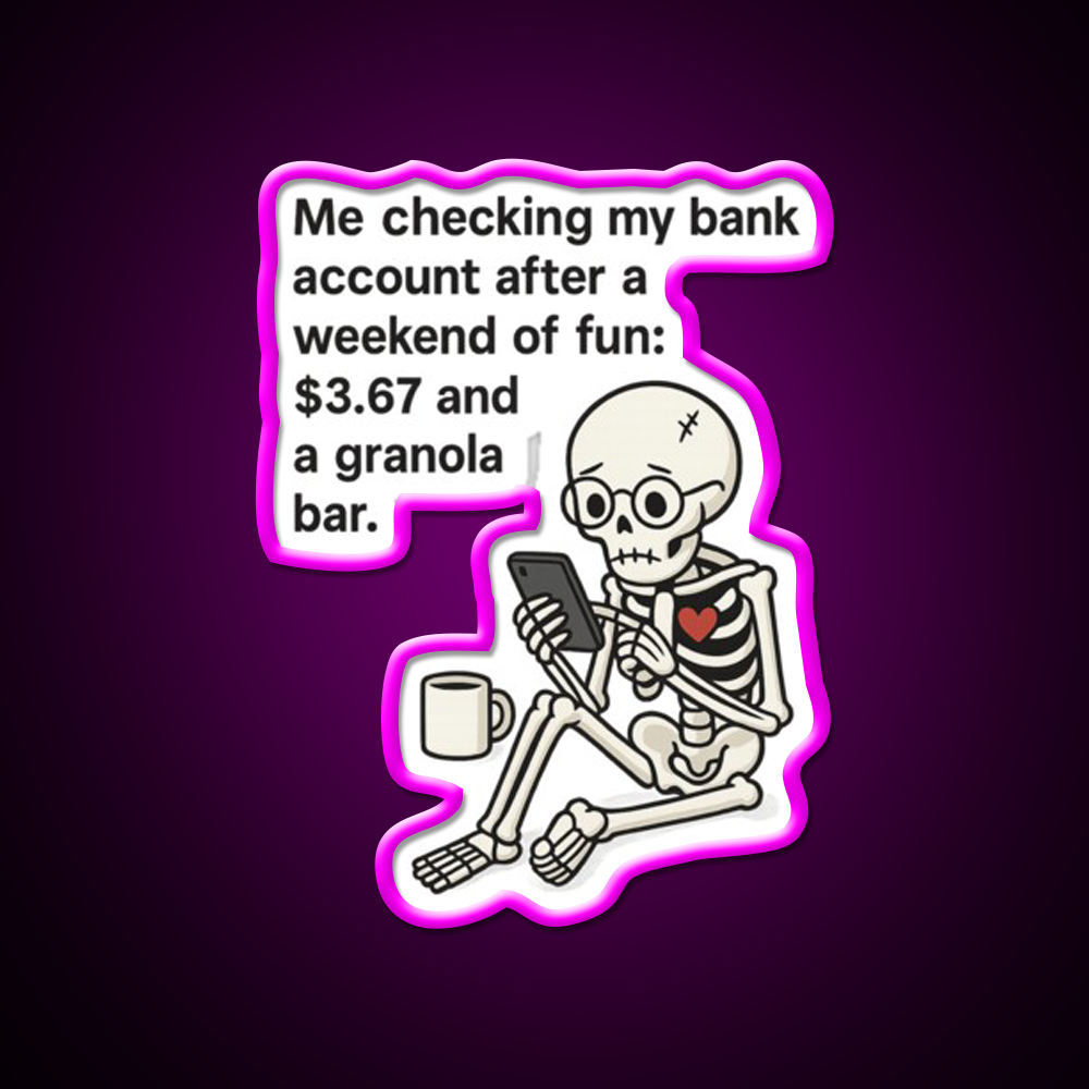 Broke After Weekend Man Cave Bar Led Neon Sign Rgb Color