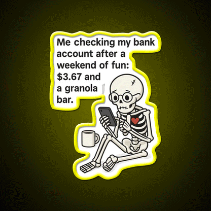 Broke After Weekend Man Cave Bar Led Neon Sign Rgb Color