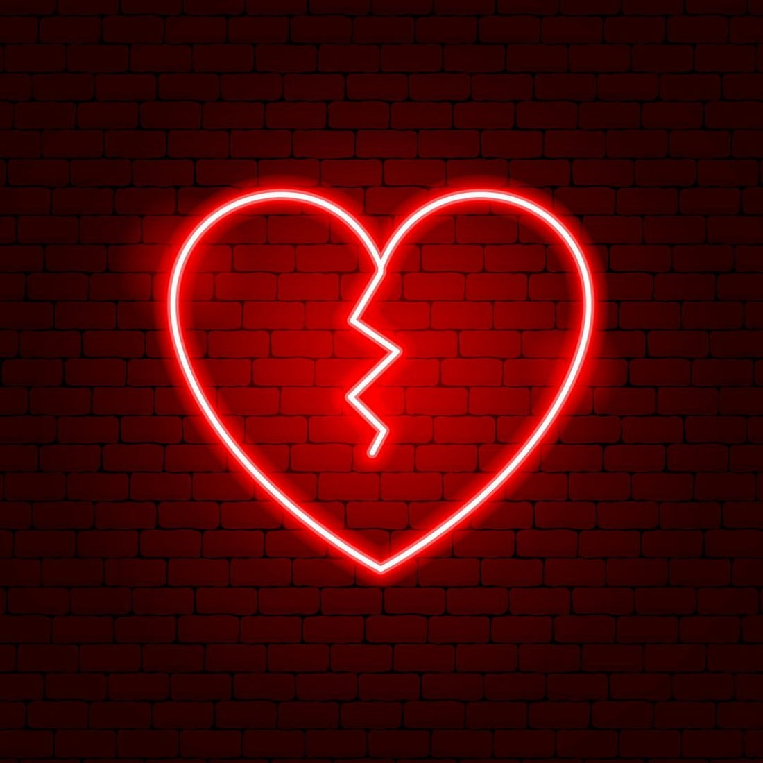 Broken Heart Led Sign Business Neon Sign