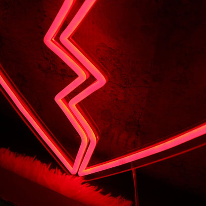 Broken Heart Red Neon Sign | Shineneon