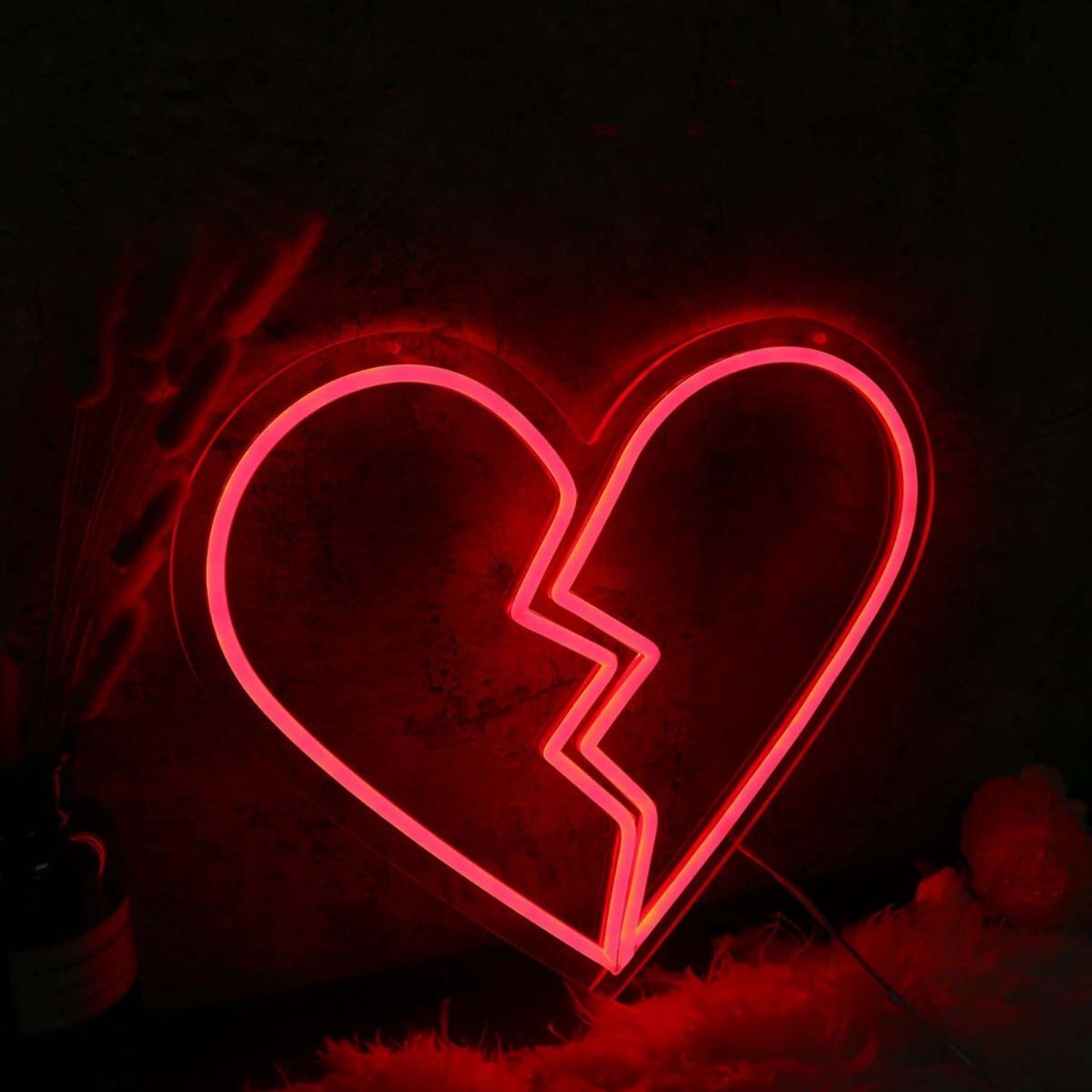 Broken Heart Red Neon Sign | Shineneon
