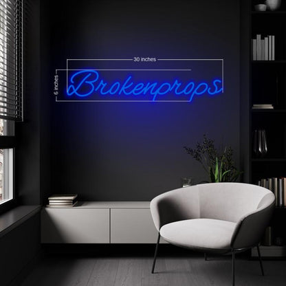 Brokenprops Blue Led Neon Sign For Indoor Decor | Shineneon