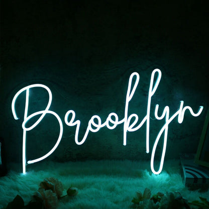Brooklyn White Led Neon Sign For City Pride And Cultural Decor - Shineneon