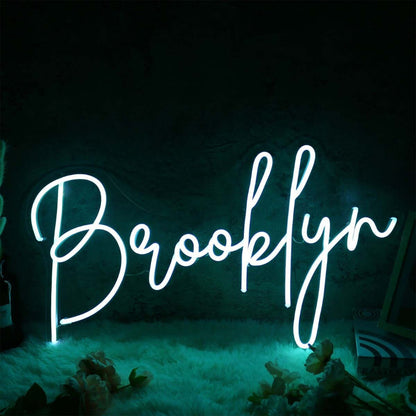 Brooklyn White Led Neon Sign For City Pride And Cultural Decor - Shineneon