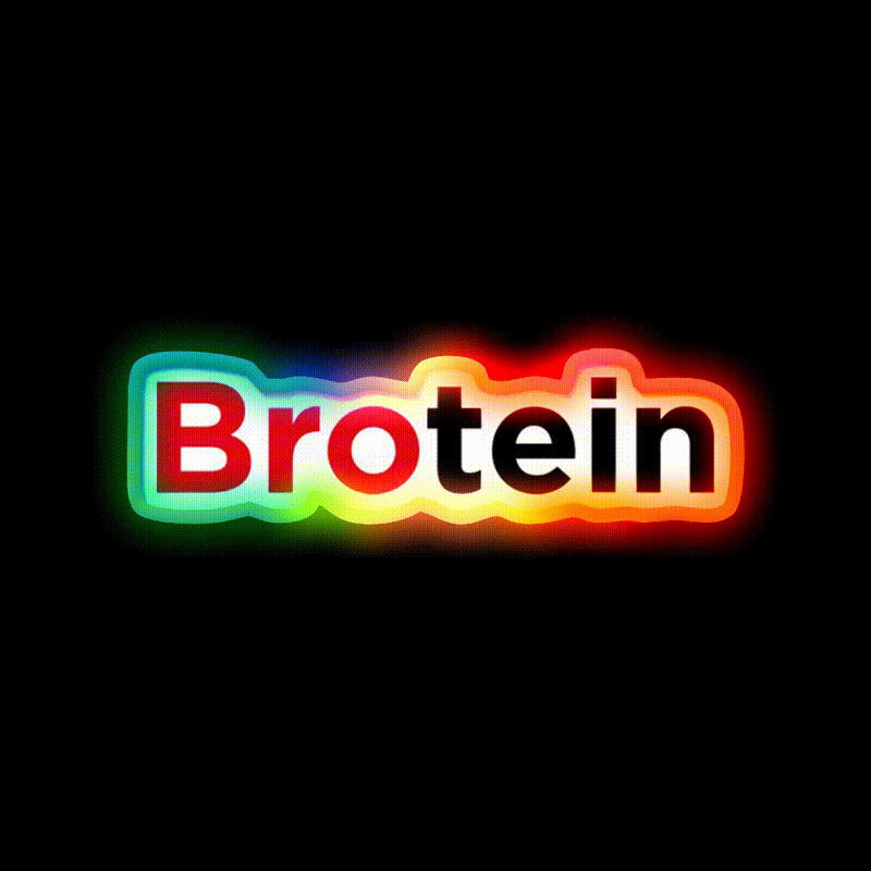 Brotein Gym Fitness Led Neon Sign Rgb Color
