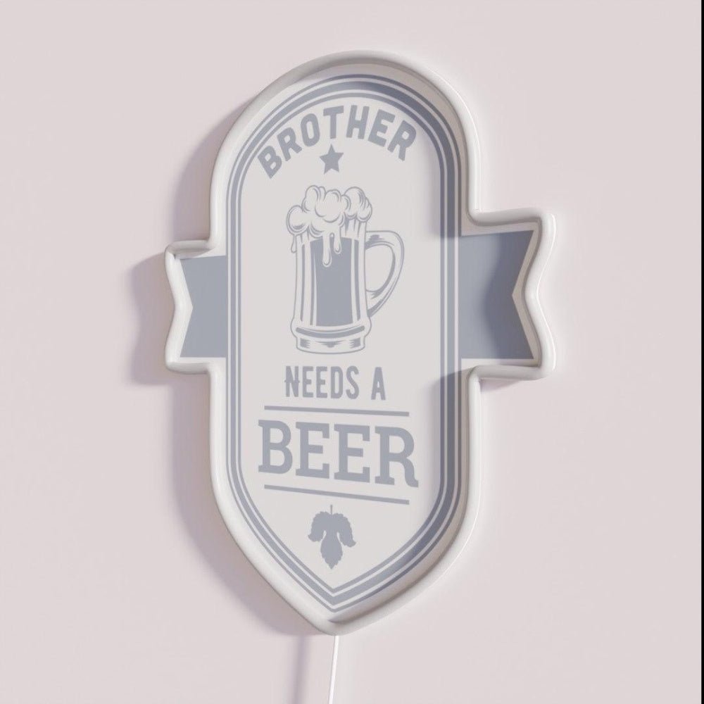 Brother Needs A Beer Rgb Led Neon Sign - Shineneon