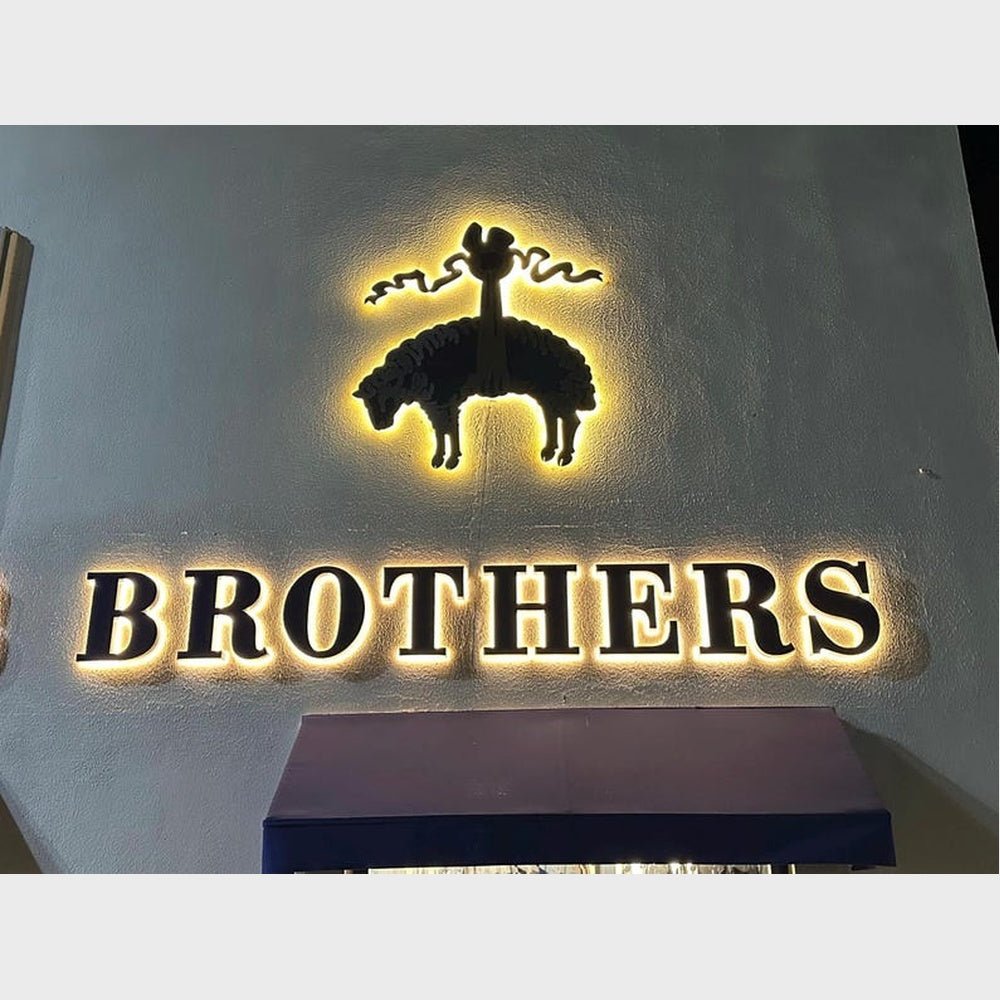Brothers Big Logo 3D Backlit Channel Letters Led Light Sign - Shineneon