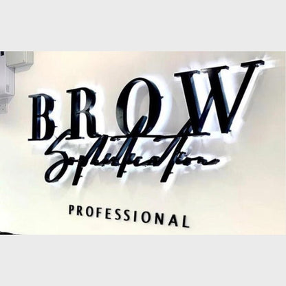 Brow Sophistication Professional 3D Backlit Channel Letters Led Light Sign - Shineneon