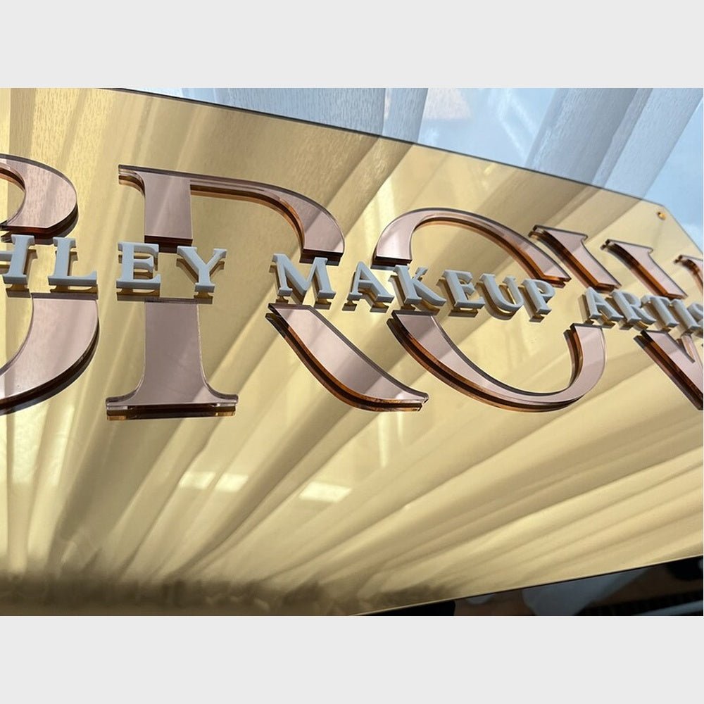 Brown Ashley Makeup Artist Acrylic Business Logo Sign - Shineneon