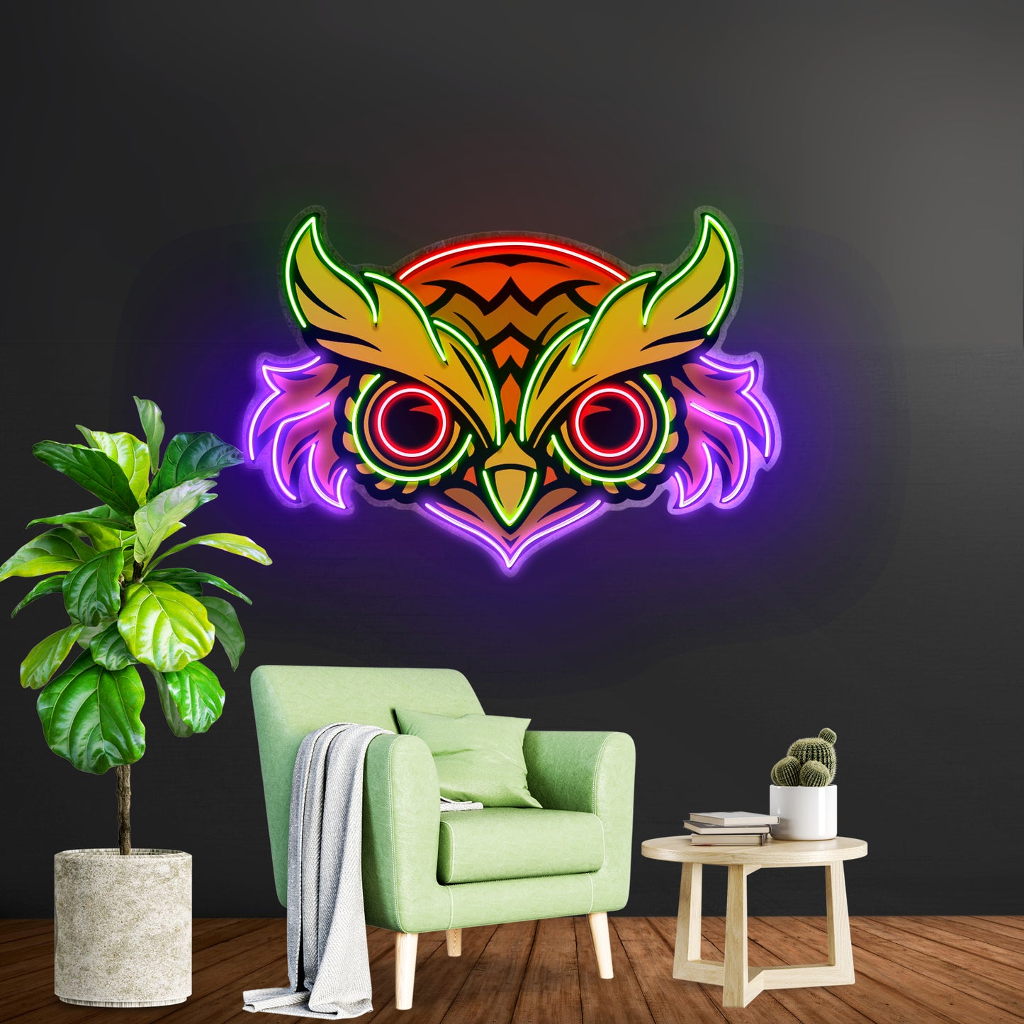 Brown Owl Led Neon Sign Light Custom Led Signs