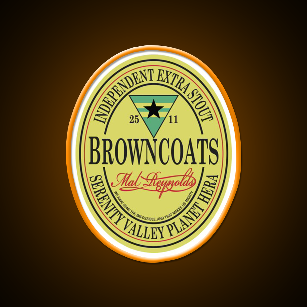 Browncoats Independent Extra Stout Beer Bar Decor Led Neon Sign Rgb Color - LED neon sign view 6