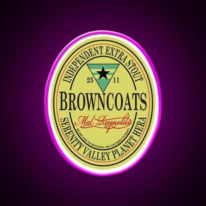 Browncoats Independent Extra Stout Beer Bar Decor Led Neon Sign Rgb Color