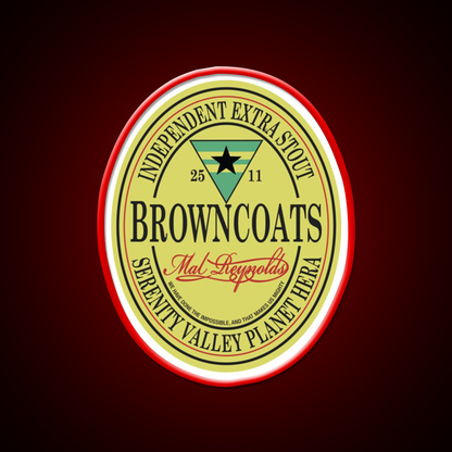 Browncoats Independent Extra Stout Beer Bar Decor Led Neon Sign Rgb Color - LED neon sign view 10