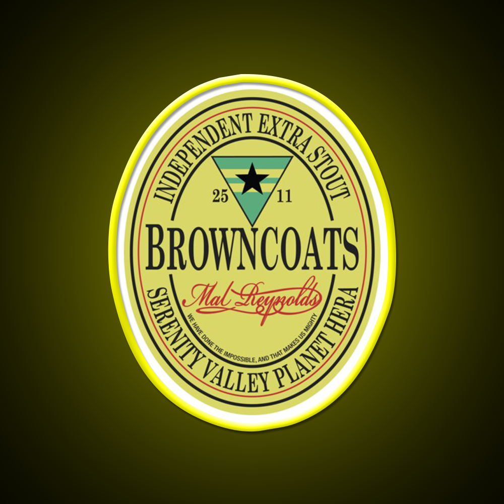Browncoats Independent Extra Stout Beer Bar Decor Led Neon Sign Rgb Color - LED neon sign view 7