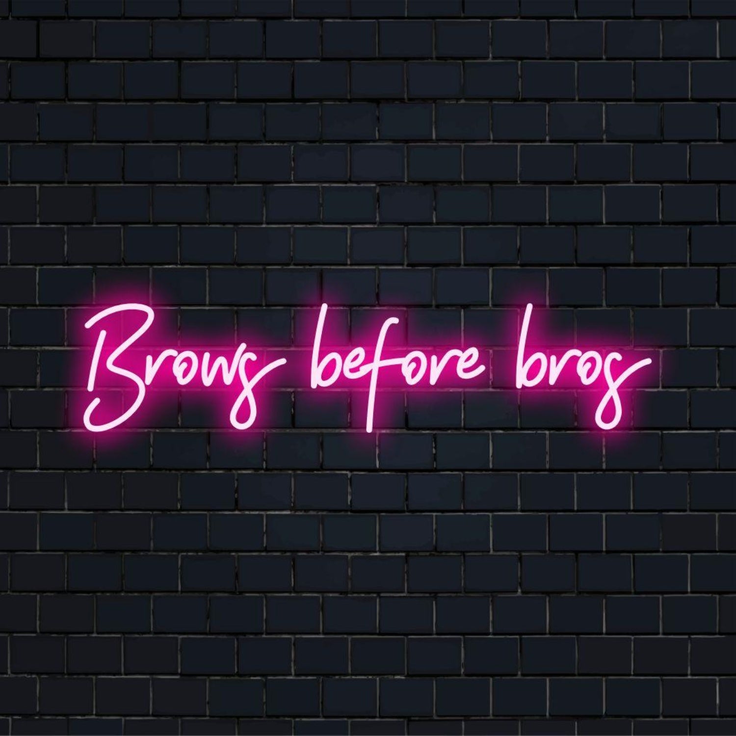 Brows Before Bros Pink White Led Neon Sign For Beauty Studios Home Decor | Shineneon