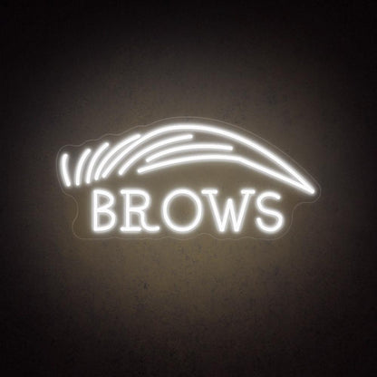 Brows Salon White Brow-Text Led Neon Sign For Beauty Decor | Shineneon