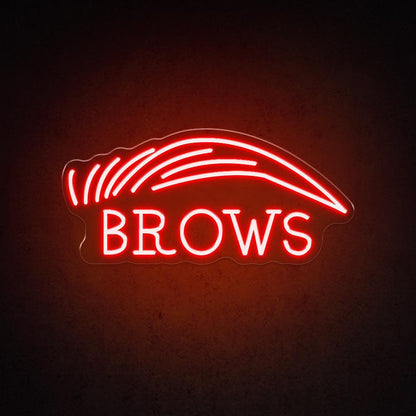 Brows Salon White Brow-Text Led Neon Sign For Beauty Decor | Shineneon