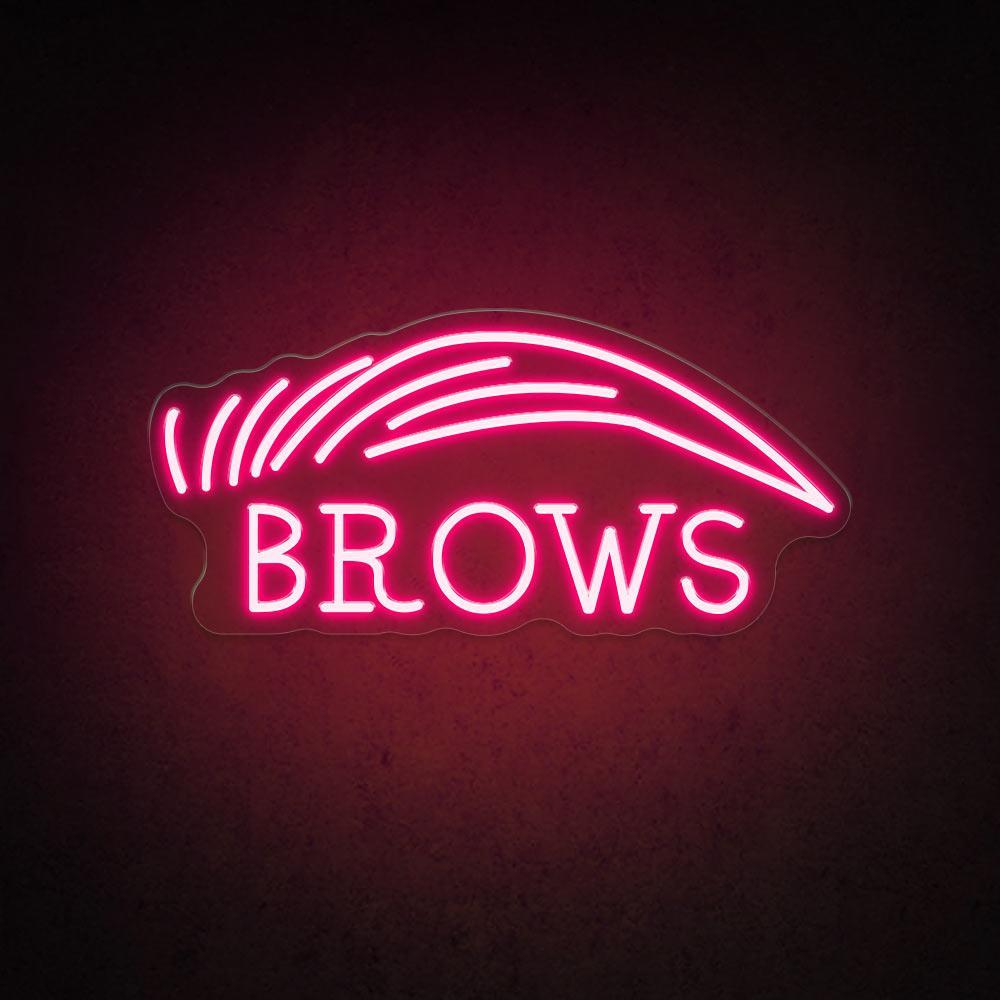 Brows Salon White Brow-Text Led Neon Sign For Beauty Decor | Shineneon
