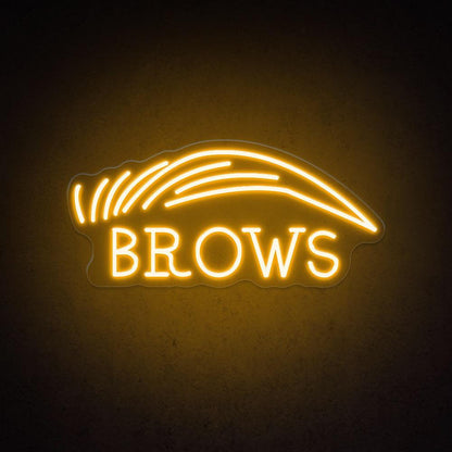 Brows Salon White Brow-Text Led Neon Sign For Beauty Decor | Shineneon