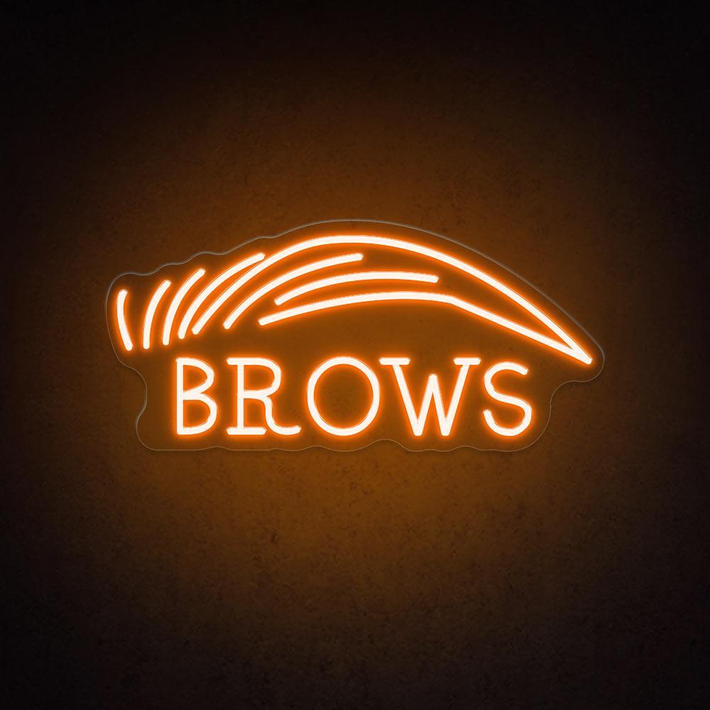 Brows Salon White Brow-Text Led Neon Sign For Beauty Decor | Shineneon