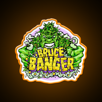 Bruce Banger Seed Artwork Hemp Inspired Green Leaf Led Neon Sign Rgb Color - LED neon sign view 6