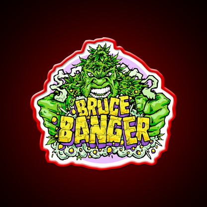 Bruce Banger Seed Artwork Hemp Inspired Green Leaf Led Neon Sign Rgb Color