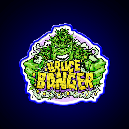 Bruce Banger Seed Artwork Hemp Inspired Green Leaf Led Neon Sign Rgb Color - Shineneon