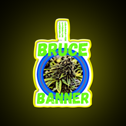 Bruce Banner Trans 7 Hemp Inspired Green Leaf Led Neon Sign Rgb Color - LED neon sign view 7
