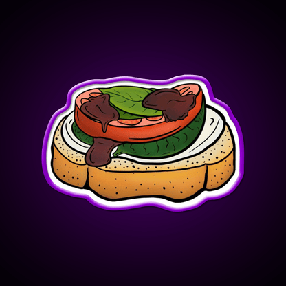 Bruschetta Snack Food Led Neon Sign Rgb Color - Shineneon