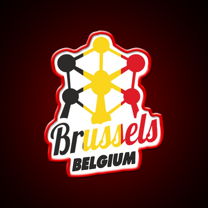 Brussels Belgium Atomium Flag Beer Bar Decor Led Neon Sign Rgb Color - LED neon sign view 10