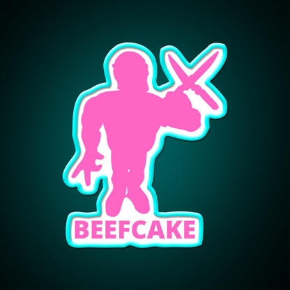 Brutus The Barber Beefcake Barber Shop Haircut Led Neon Sign