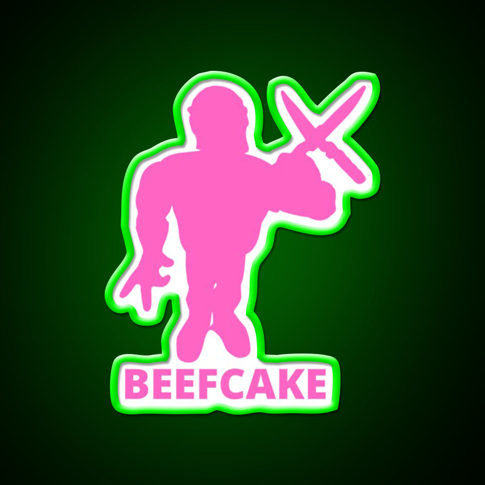 Brutus The Barber Beefcake Barber Shop Haircut Led Neon Sign