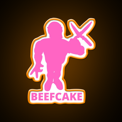 Brutus The Barber Beefcake Barber Shop Haircut Led Neon Sign