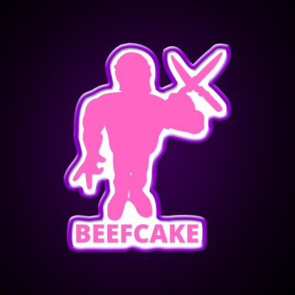 Brutus The Barber Beefcake Barber Shop Haircut Led Neon Sign