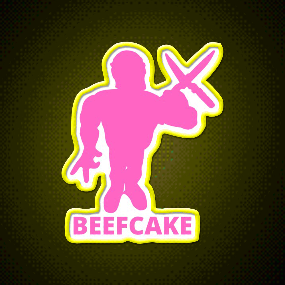 Brutus The Barber Beefcake Barber Shop Haircut Led Neon Sign