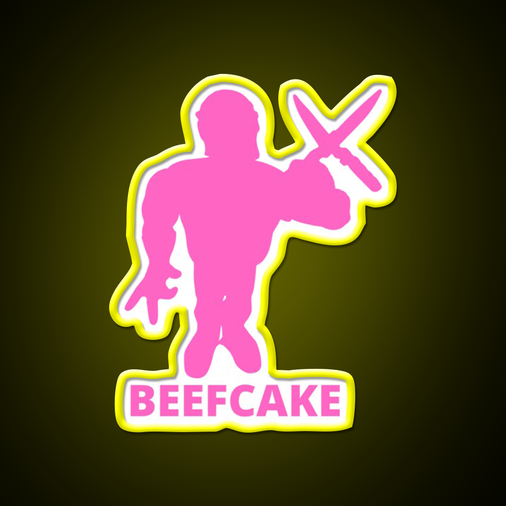 Brutus The Barber Beefcake Barber Shop Haircut Led Neon Sign