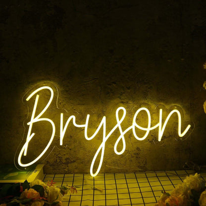 Bryson Yellow Led Neon Sign - Shineneon