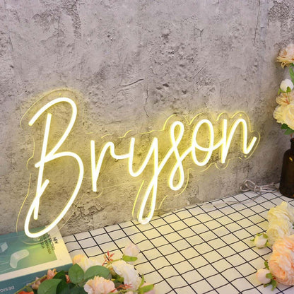 Bryson Yellow Led Neon Sign - Shineneon