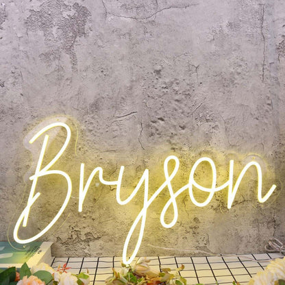 Bryson Yellow Led Neon Sign - Shineneon