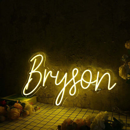 Bryson Yellow Led Neon Sign - Shineneon